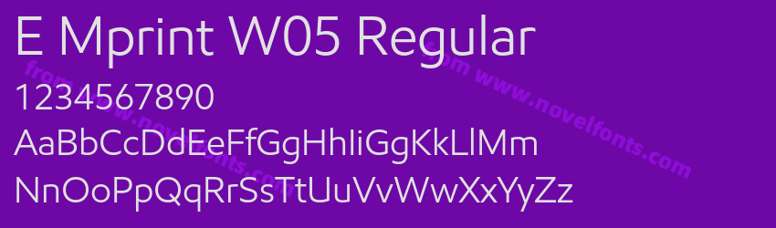 E Mprint W05 RegularPreview E Mprint W05 RegularPreview