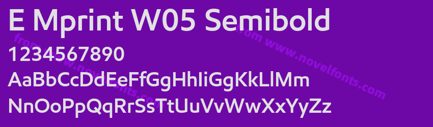 E Mprint W05 SemiboldPreview