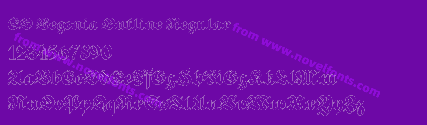 ED Begonia Outline RegularPreview