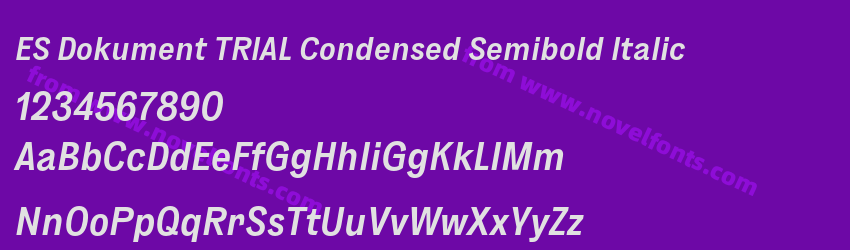 ES Dokument TRIAL Condensed Semibold ItalicPreview ES Dokument TRIAL Condensed Semibold ItalicPreview