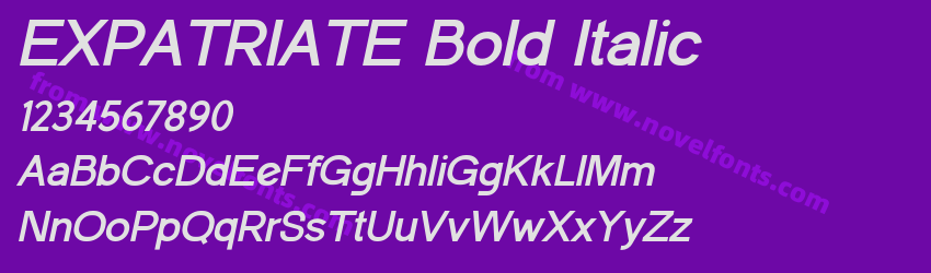 EXPATRIATE Bold ItalicPreview EXPATRIATE Bold ItalicPreview