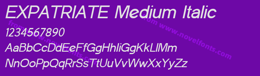 EXPATRIATE Medium ItalicPreview