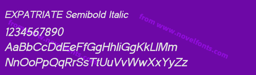 EXPATRIATE Semibold ItalicPreview