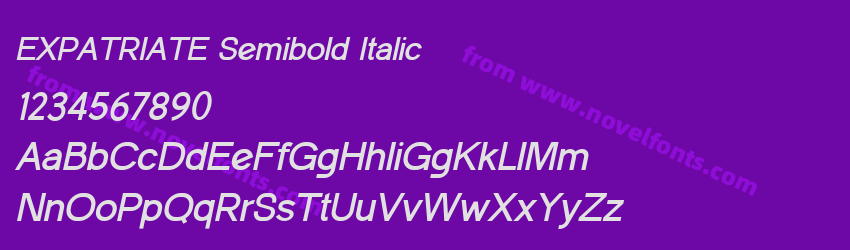 EXPATRIATE Semibold ItalicPreview EXPATRIATE Semibold ItalicPreview