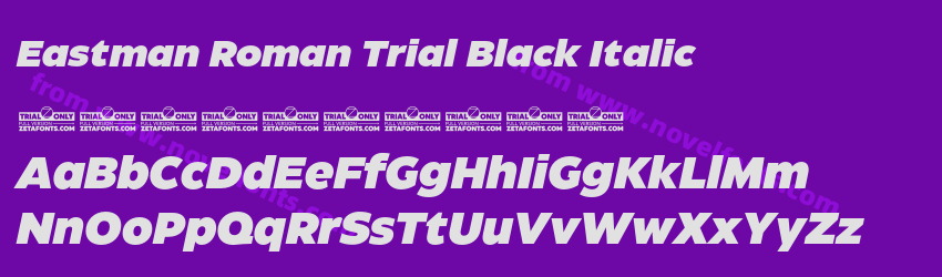 Eastman Roman Trial Black ItalicPreview