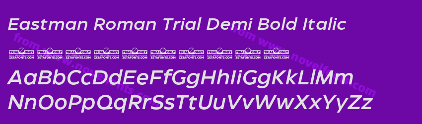 Eastman Roman Trial Demi Bold ItalicPreview