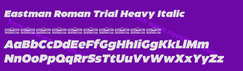 Eastman Roman Trial Heavy ItalicPreview
