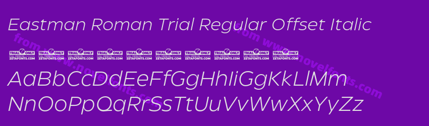 Eastman Roman Trial Regular Offset ItalicPreview