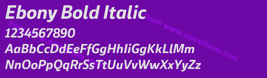 Ebony Bold ItalicPreview