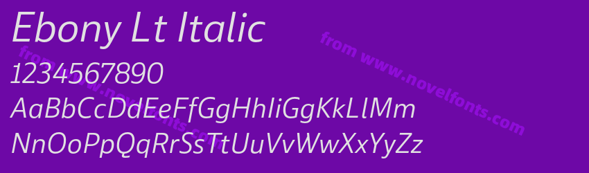 Ebony Lt ItalicPreview