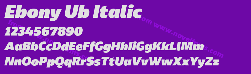 Ebony Ub ItalicPreview