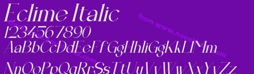 Eclime ItalicPreview
