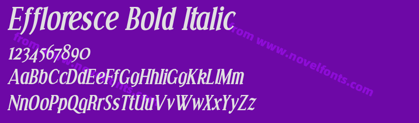 Effloresce Bold ItalicPreview Effloresce Bold ItalicPreview