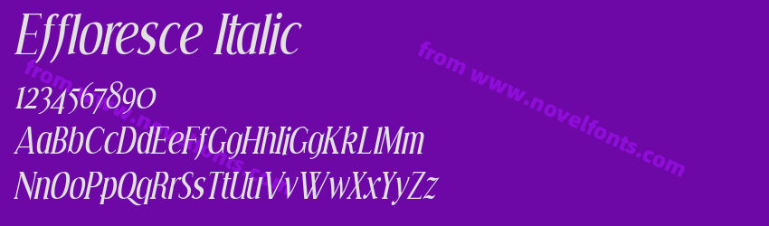 Effloresce ItalicPreview Effloresce ItalicPreview