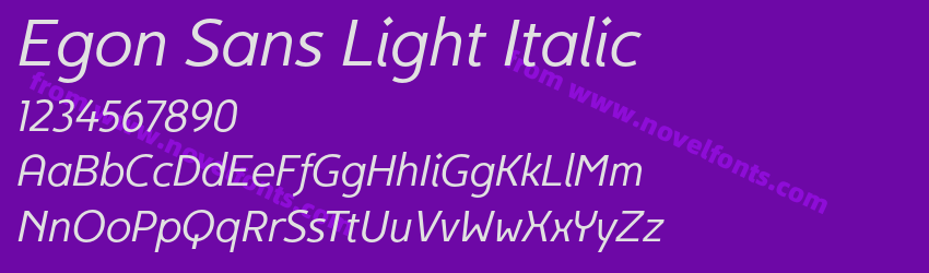 Egon Sans Light ItalicPreview Egon Sans Light ItalicPreview