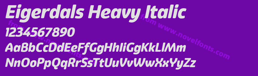 Eigerdals Heavy ItalicPreview Eigerdals Heavy ItalicPreview