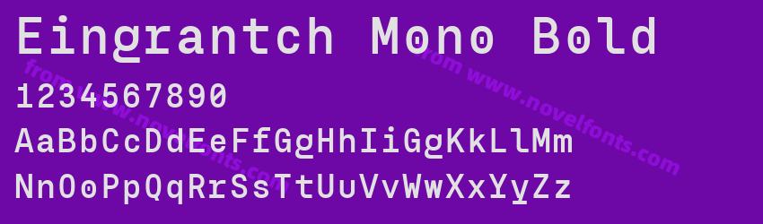 Eingrantch Mono BoldPreview Eingrantch Mono BoldPreview
