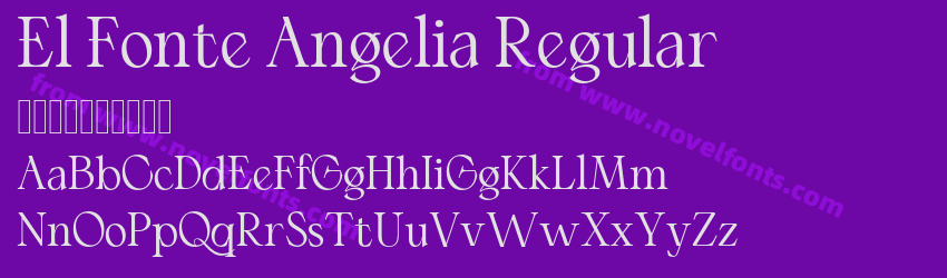 El Fonte Angelia RegularPreview El Fonte Angelia RegularPreview