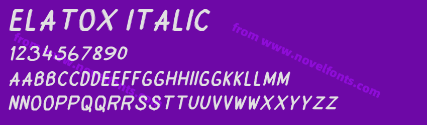 Elatox ItalicPreview Elatox ItalicPreview
