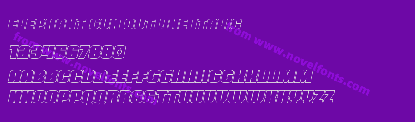 Elephant Gun Outline ItalicPreview Elephant Gun Outline ItalicPreview