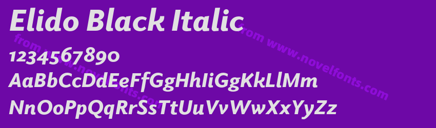 Elido Black ItalicPreview Elido Black ItalicPreview