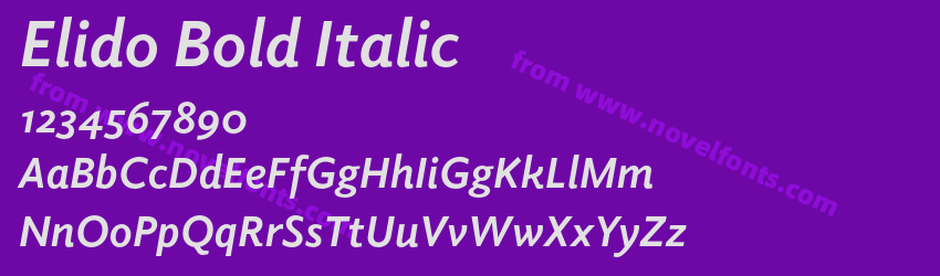 Elido Bold ItalicPreview Elido Bold ItalicPreview