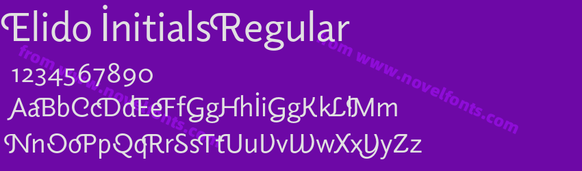 Elido Initials RegularPreview Elido Initials RegularPreview