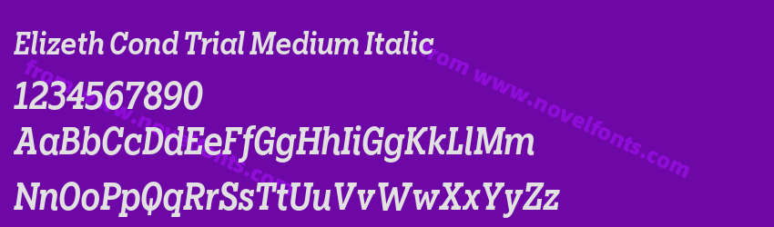 Elizeth Cond Trial Medium ItalicPreview Elizeth Cond Trial Medium ItalicPreview