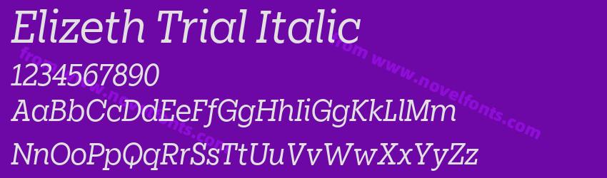 Elizeth Trial ItalicPreview Elizeth Trial ItalicPreview
