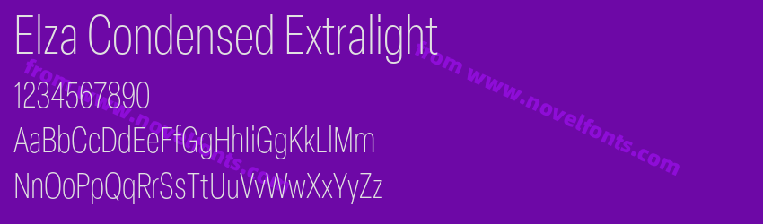 Elza Condensed ExtralightPreview Elza Condensed ExtralightPreview