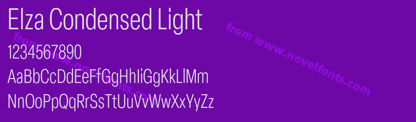Elza Condensed LightPreview Elza Condensed LightPreview