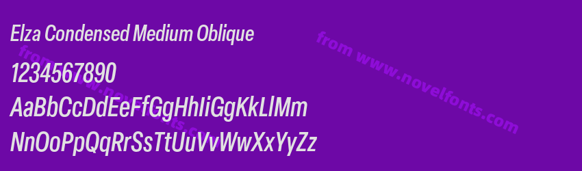 Elza Condensed Medium ObliquePreview Elza Condensed Medium ObliquePreview