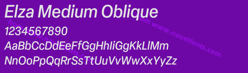 Elza Medium ObliquePreview Elza Medium ObliquePreview