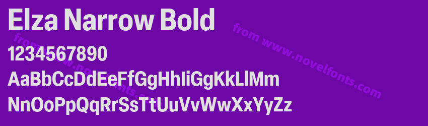 Elza Narrow BoldPreview Elza Narrow BoldPreview