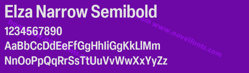Elza Narrow SemiboldPreview Elza Narrow SemiboldPreview
