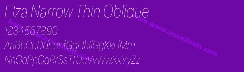 Elza Narrow Thin ObliquePreview Elza Narrow Thin ObliquePreview