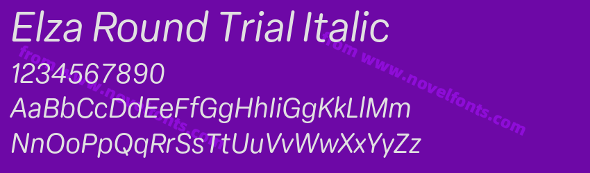 Elza Round Trial ItalicPreview Elza Round Trial ItalicPreview
