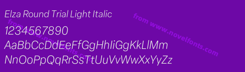 Elza Round Trial Light ItalicPreview Elza Round Trial Light ItalicPreview