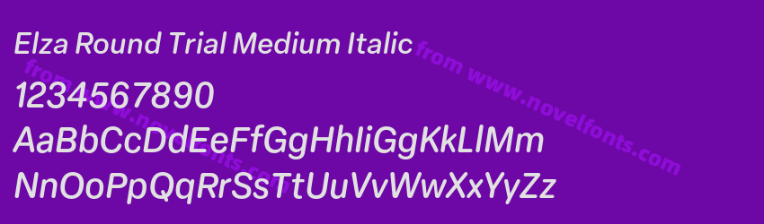 Elza Round Trial Medium ItalicPreview Elza Round Trial Medium ItalicPreview