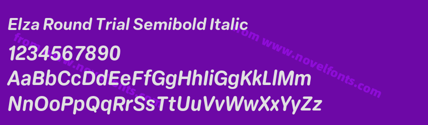 Elza Round Trial Semibold ItalicPreview Elza Round Trial Semibold ItalicPreview