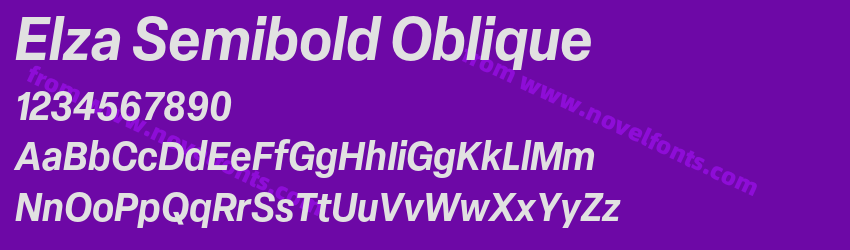 Elza Semibold ObliquePreview Elza Semibold ObliquePreview