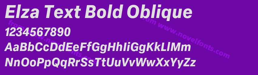 Elza Text Bold ObliquePreview Elza Text Bold ObliquePreview