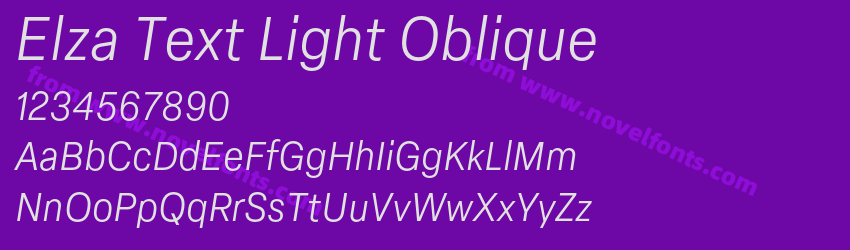 Elza Text Light ObliquePreview Elza Text Light ObliquePreview