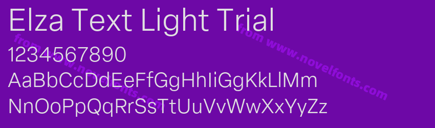 Elza Text Light TrialPreview Elza Text Light TrialPreview