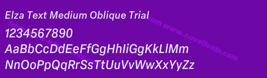 Elza Text Medium Oblique TrialPreview Elza Text Medium Oblique TrialPreview