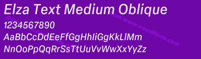 Elza Text Medium ObliquePreview Elza Text Medium ObliquePreview