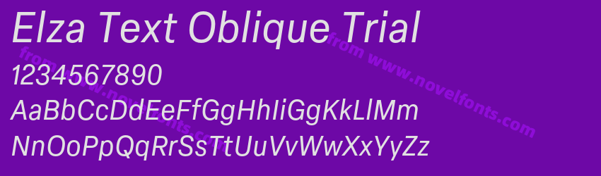 Elza Text Oblique TrialPreview Elza Text Oblique TrialPreview