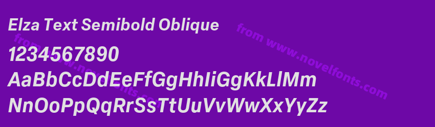 Elza Text Semibold ObliquePreview Elza Text Semibold ObliquePreview