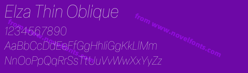 Elza Thin ObliquePreview Elza Thin ObliquePreview