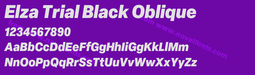 Elza Trial Black ObliquePreview Elza Trial Black ObliquePreview